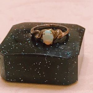 Opal sterling silver ring